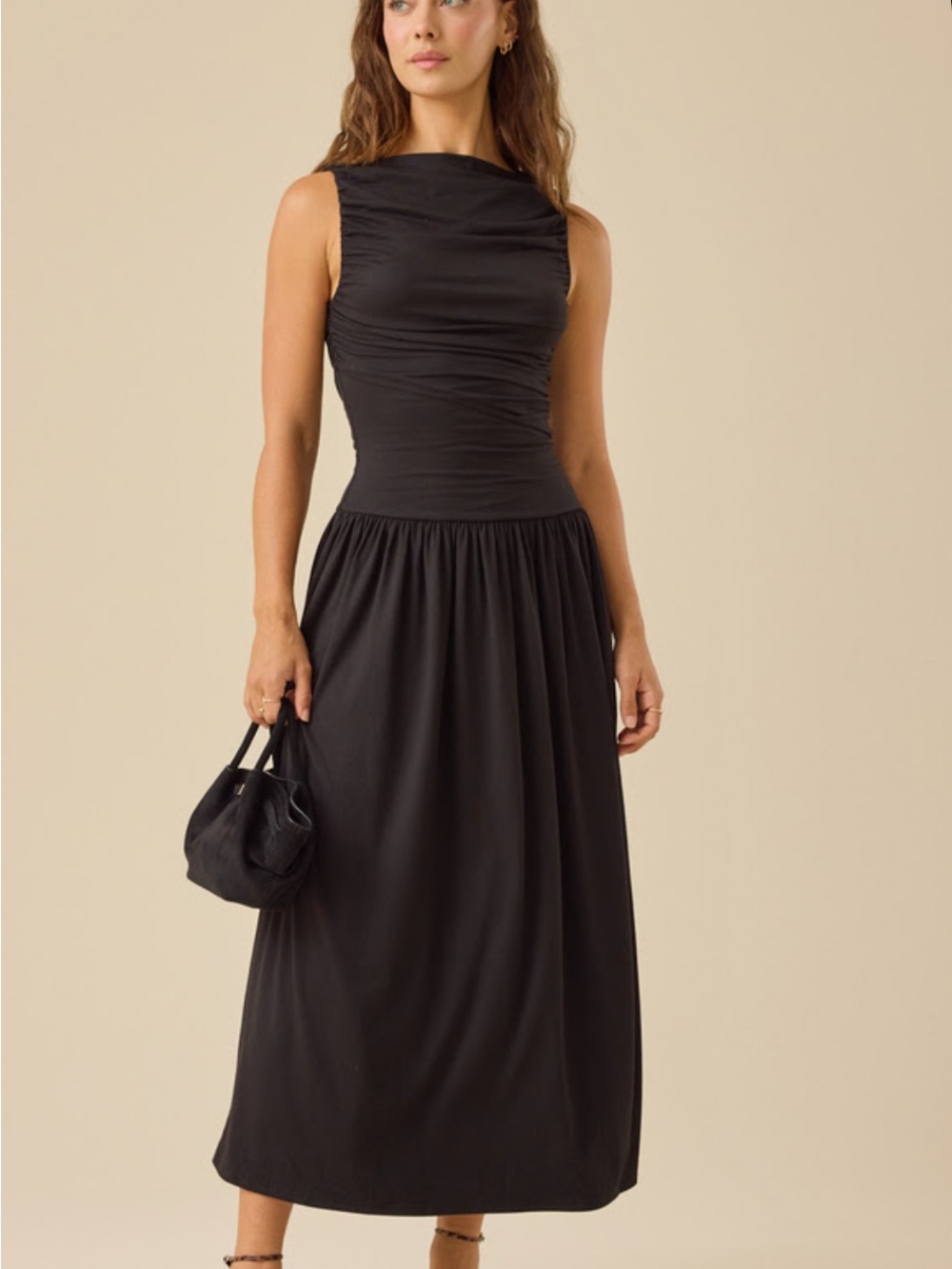 BLACK Dianna Drop Waist Maxi